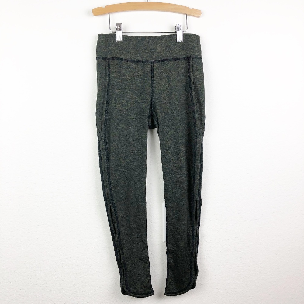 Free People Movement Cut Out Side Green Legging - Picture 2 of 8